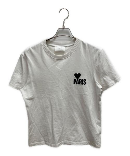 AMI PARIS（アミ パリス）AMI PARIS (アミ パリス) Paris Ami De Coeur Tシャツ ホワイト サイズ:SIZE Mの古着・服飾アイテム