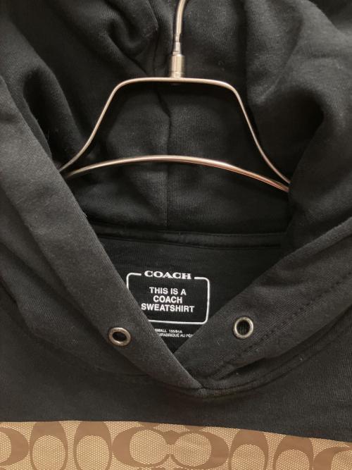 COACH（コーチ）COACH (コーチ) シグネチャーフーディ パーカー ブラック サイズ:SIZE XLの古着・服飾アイテム