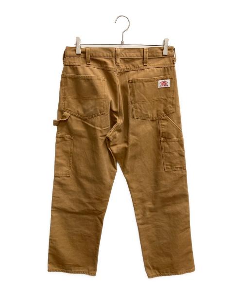 round house（ラウンドハウス）round house (ラウンドハウス) BROWN DUCK DOUBLE FRONT PAINTER ダブルニーペインターパンツ ブラウン サイズ:SIZE 81cm (W32)の古着・服飾アイテム