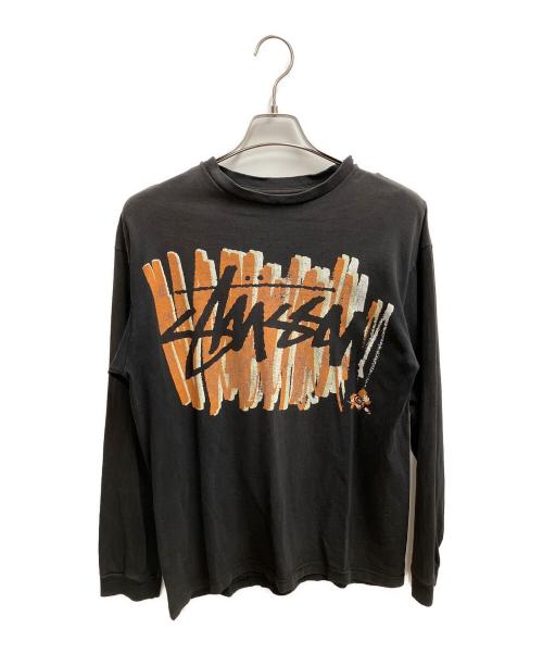 stussy（ステューシー）stussy (ステューシー) 長袖カットソー グレー サイズ:SIZE Mの古着・服飾アイテム
