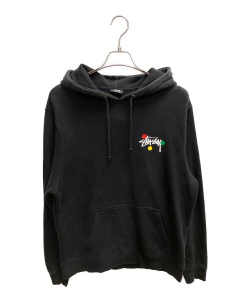 stussy（ステューシー）stussy (ステューシー) Dot Collage stussy hooded sweat パーカー ブラック サイズ:SIZE Mの古着・服飾アイテム
