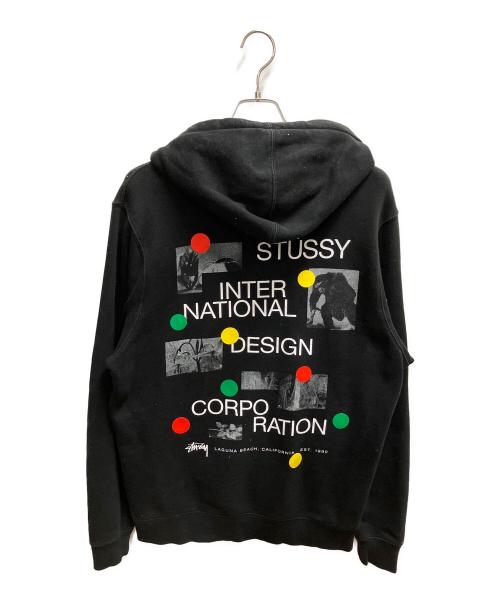 stussy（ステューシー）stussy (ステューシー) Dot Collage stussy hooded sweat パーカー ブラック サイズ:SIZE Mの古着・服飾アイテム