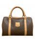 CELINE（セリーヌ）の古着「マカダム ミニボストンバッグ」｜ブラウン