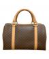 CELINE (セリーヌ) マカダム ミニボストンバッグ ブラウン：40000円