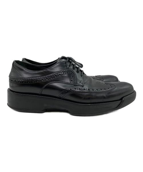 Salvatore Ferragamo（サルヴァトーレ フェラガモ）Salvatore Ferragamo (サルヴァトーレ フェラガモ) レザーシューズ ブラック サイズ:SIZE 7の古着・服飾アイテム