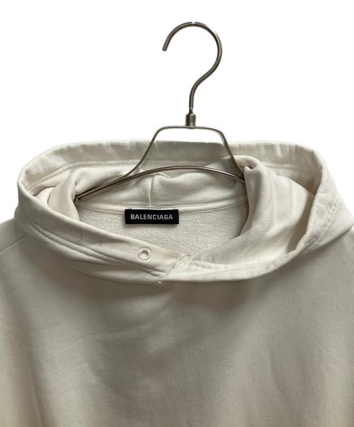 BALENCIAGA（バレンシアガ）BALENCIAGA (バレンシアガ) バックロゴ プリント フーディ パーカー ホワイト サイズ:SIZE Sの古着・服飾アイテム