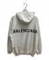 BALENCIAGA (バレンシアガ) バックロゴ プリント フーディ パーカー ホワイト サイズ:SIZE S：25000円