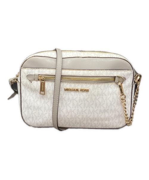 MICHAEL KORS（マイケルコース）MICHAEL KORS (マイケルコース) JET SET ITEM LG EW ZP CHAIN XBODY　ショルダーバッグ ホワイトの古着・服飾アイテム
