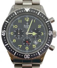 BULOVA（ブローバ）の古着「クロノグラフ　クォーツ腕時計」｜グレー