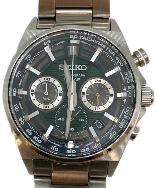 SEIKO（セイコー）SEIKO (セイコー) クロノグラフ 腕時計 グリーンの古着・服飾アイテム