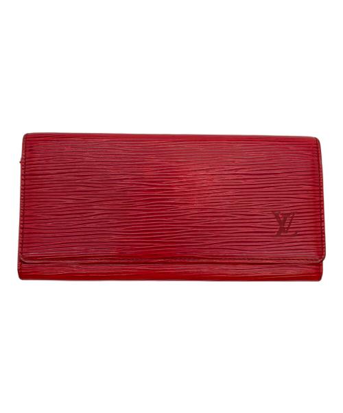 LOUIS VUITTON（ルイ ヴィトン）LOUIS VUITTON (ルイ ヴィトン) エピ ポシェット ポルト モネ クレディ 長財布 レッドの古着・服飾アイテム