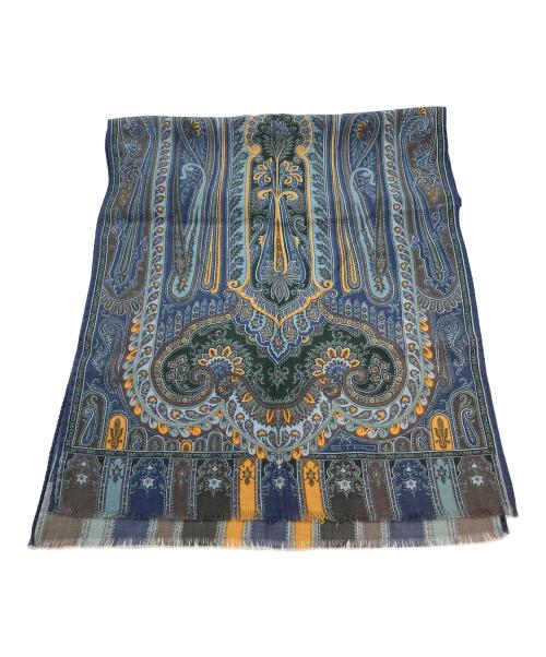 ETRO（エトロ）ETRO (エトロ) ストール ネイビーの古着・服飾アイテム