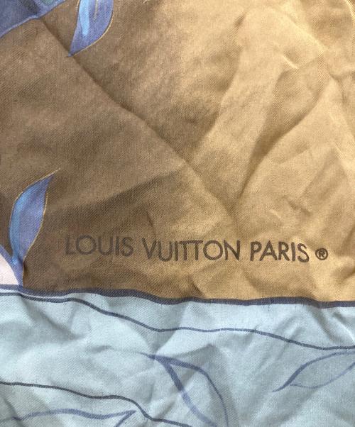 LOUIS VUITTON（ルイ ヴィトン）LOUIS VUITTON (ルイ ヴィトン) シルクスカーフ ブルーの古着・服飾アイテム