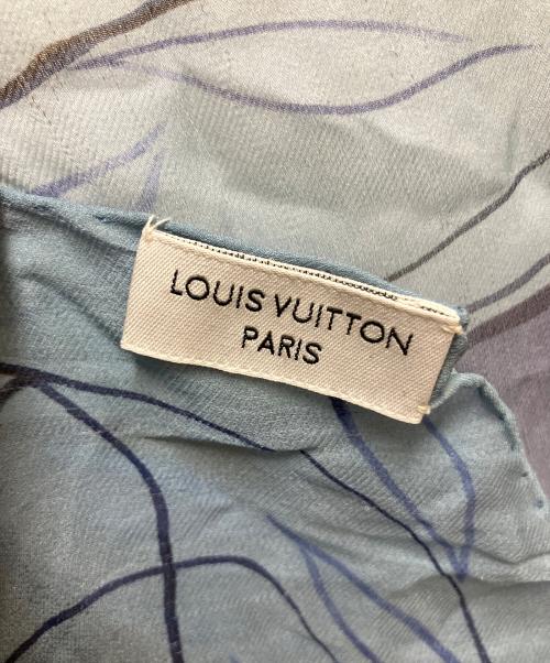 LOUIS VUITTON（ルイ ヴィトン）LOUIS VUITTON (ルイ ヴィトン) シルクスカーフ ブルーの古着・服飾アイテム