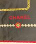 中古・古着 CHANEL (シャネル) シルクスカーフ ブラック×レッド：22000円