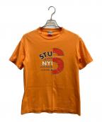 stussyステューシー）の古着「半袖Tシャツ」｜オレンジ