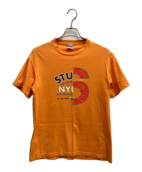 stussy（ステューシー）stussy (ステューシー) 半袖Tシャツ オレンジ サイズ:SIZE Mの古着・服飾アイテム