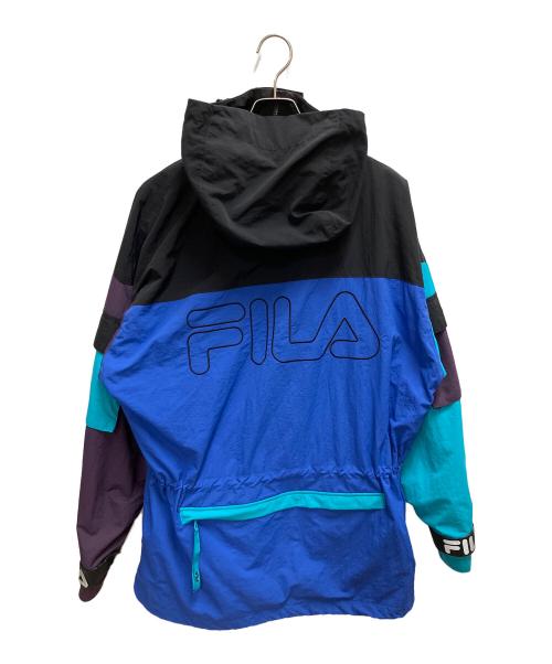 FILA（フィラ）FILA (フィラ) アノラックジャケット ナイロンジャケット ネイビー×パープル サイズ:SIZE Lの古着・服飾アイテム