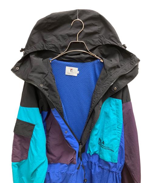 FILA（フィラ）FILA (フィラ) アノラックジャケット ナイロンジャケット ネイビー×パープル サイズ:SIZE Lの古着・服飾アイテム