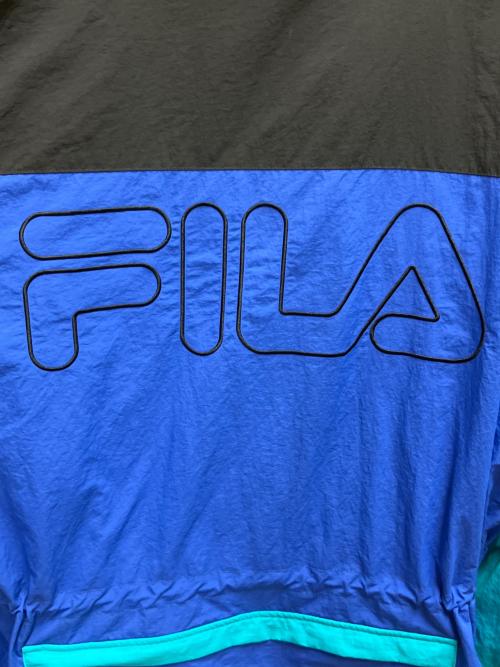 FILA（フィラ）FILA (フィラ) アノラックジャケット ナイロンジャケット ネイビー×パープル サイズ:SIZE Lの古着・服飾アイテム