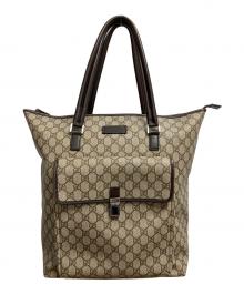 GUCCI（グッチ）の古着「GG　トートバッグ」｜ベージュ×ブラウン
