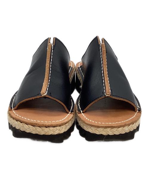 Y's（ワイズ）Y's (ワイズ) LEATHER SANDALS サンダル ブラック×ブラウン サイズ:不明の古着・服飾アイテム