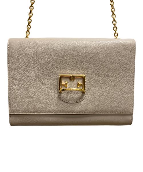 FURLA（フルラ）FURLA (フルラ) チェーンショルダーバッグ ピンクベージュの古着・服飾アイテム