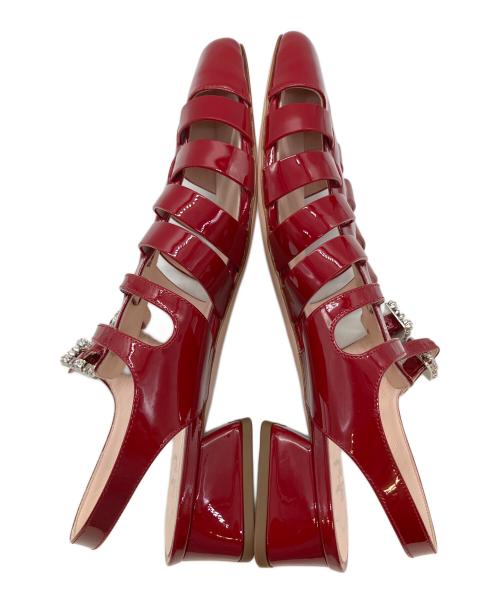 Roger Vivier（ロジェ ヴィヴィエ）Roger Vivier (ロジェ ヴィヴィエ) トレ ヴィヴィエ グルカサンダル レッド サイズ:SIZE 40の古着・服飾アイテム