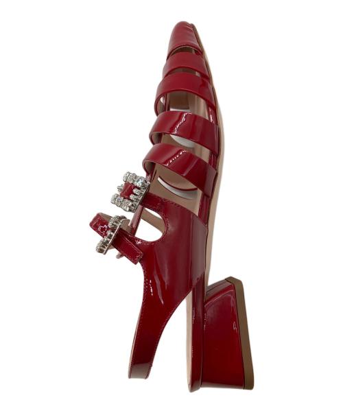 Roger Vivier（ロジェ ヴィヴィエ）Roger Vivier (ロジェ ヴィヴィエ) トレ ヴィヴィエ グルカサンダル レッド サイズ:SIZE 40の古着・服飾アイテム