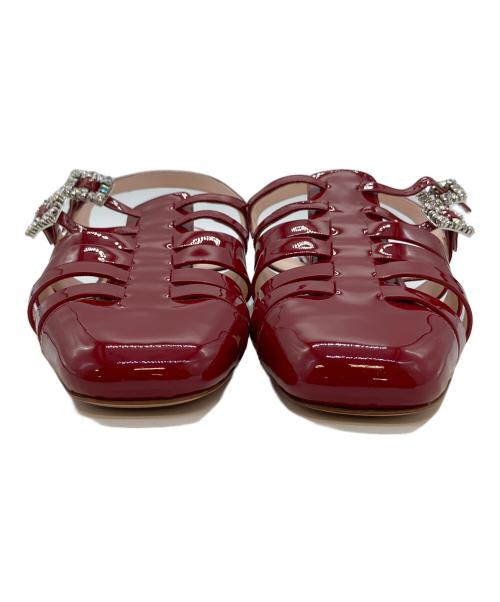 Roger Vivier（ロジェ ヴィヴィエ）Roger Vivier (ロジェ ヴィヴィエ) トレ ヴィヴィエ グルカサンダル レッド サイズ:SIZE 40の古着・服飾アイテム