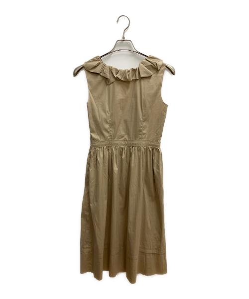 PRADA（プラダ）PRADA (プラダ) ノースリーブワンピース ベージュ サイズ:SIZE 40の古着・服飾アイテム