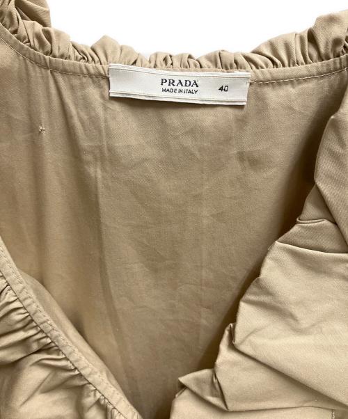 PRADA（プラダ）PRADA (プラダ) ノースリーブワンピース ベージュ サイズ:SIZE 40の古着・服飾アイテム