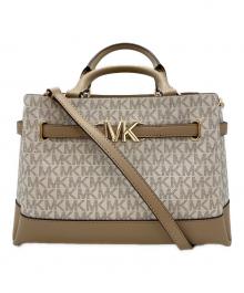 MICHAEL KORS（マイケルコース）の古着「MKシグネチャー　2WAYバッグ」｜アイボリー×ベージュ