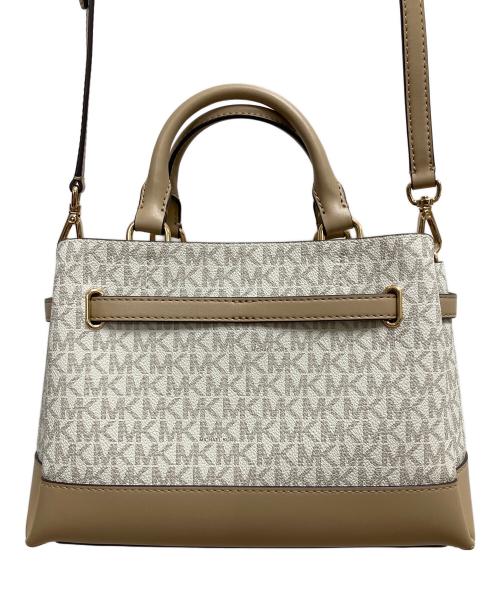 MICHAEL KORS（マイケルコース）MICHAEL KORS (マイケルコース) MKシグネチャー　2WAYバッグ アイボリー×ベージュの古着・服飾アイテム
