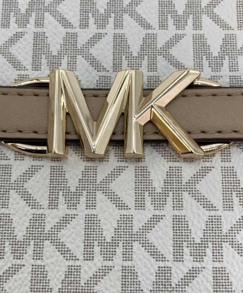 MICHAEL KORS（マイケルコース）MICHAEL KORS (マイケルコース) MKシグネチャー　2WAYバッグ アイボリー×ベージュの古着・服飾アイテム