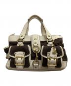 COACHコーチ）の古着「ハンドバッグ」｜アイボリー×ブラウン