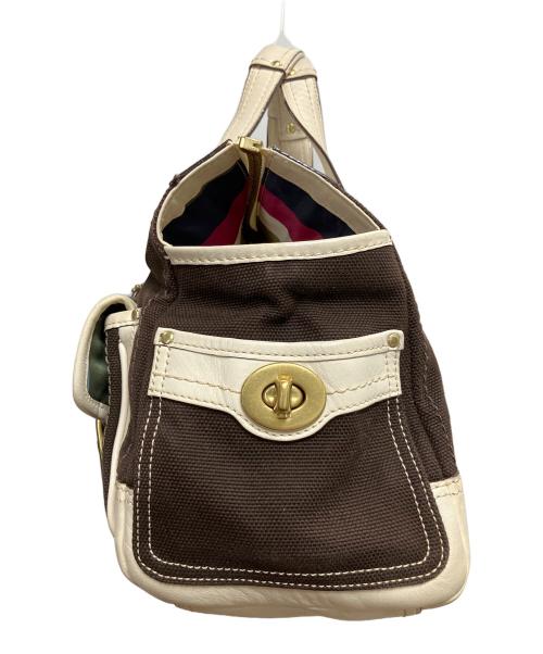 COACH（コーチ）COACH (コーチ) ハンドバッグ アイボリー×ブラウンの古着・服飾アイテム
