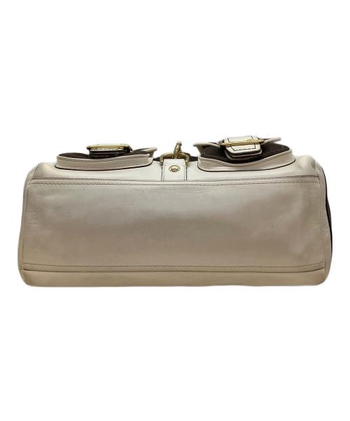 COACH（コーチ）COACH (コーチ) ハンドバッグ アイボリー×ブラウンの古着・服飾アイテム