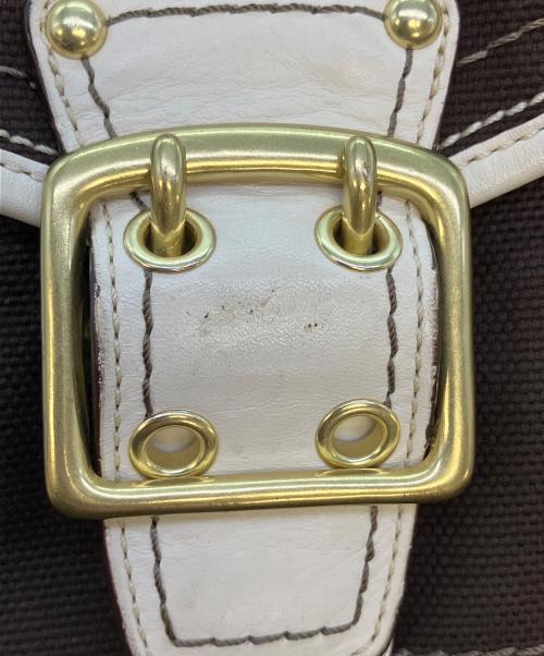 COACH（コーチ）COACH (コーチ) ハンドバッグ アイボリー×ブラウンの古着・服飾アイテム