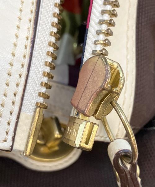 COACH（コーチ）COACH (コーチ) ハンドバッグ アイボリー×ブラウンの古着・服飾アイテム