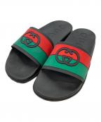 GUCCIグッチ）の古着「インター ロッキング G スライド サンダル」｜ブラック