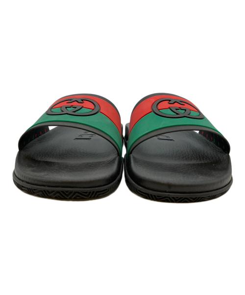 GUCCI（グッチ）GUCCI (グッチ) インター ロッキング G スライド サンダル ブラック サイズ:SIZE 26cmの古着・服飾アイテム