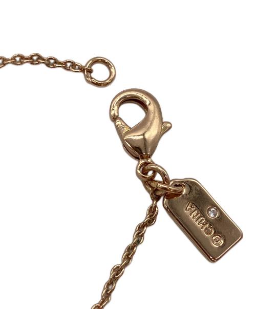 COACH（コーチ）COACH (コーチ) オープンサークルストーンストランド ネックレス ピンクゴールドの古着・服飾アイテム