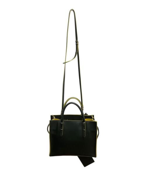 BALENCIAGA（バレンシアガ）BALENCIAGA (バレンシアガ) ペーパーミニ 2WAYバッグ ダークグリーン×イエローの古着・服飾アイテム