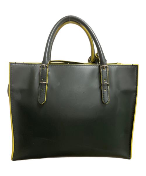 BALENCIAGA（バレンシアガ）BALENCIAGA (バレンシアガ) ペーパーミニ 2WAYバッグ ダークグリーン×イエローの古着・服飾アイテム