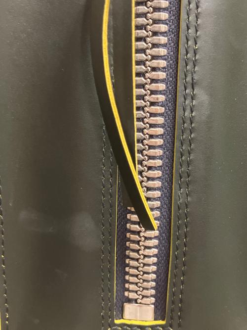 BALENCIAGA（バレンシアガ）BALENCIAGA (バレンシアガ) ペーパーミニ 2WAYバッグ ダークグリーン×イエローの古着・服飾アイテム