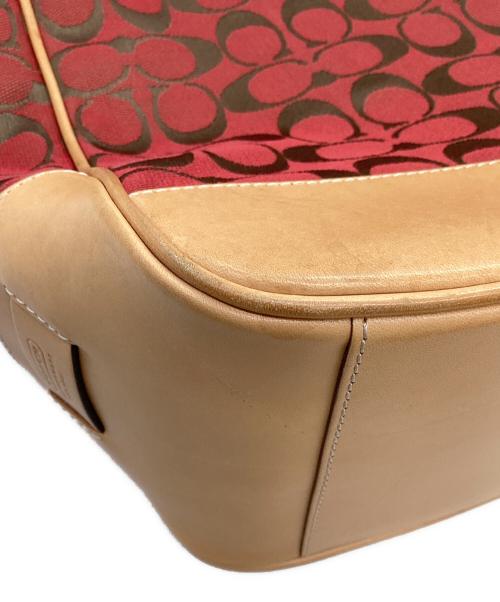 COACH（コーチ）COACH (コーチ) トートバッグ レッド×キャメルの古着・服飾アイテム