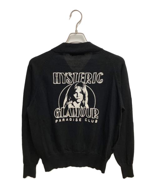 Hysteric Glamour（ヒステリックグラマー）Hysteric Glamour (ヒステリックグラマー) ジップアップリネンカーディガン 薄手カーディガン ブラック サイズ:SIZE Sの古着・服飾アイテム