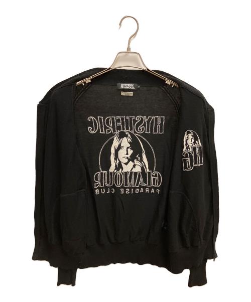 Hysteric Glamour（ヒステリックグラマー）Hysteric Glamour (ヒステリックグラマー) ジップアップリネンカーディガン 薄手カーディガン ブラック サイズ:SIZE Sの古着・服飾アイテム