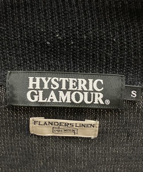 Hysteric Glamour（ヒステリックグラマー）Hysteric Glamour (ヒステリックグラマー) ジップアップリネンカーディガン 薄手カーディガン ブラック サイズ:SIZE Sの古着・服飾アイテム